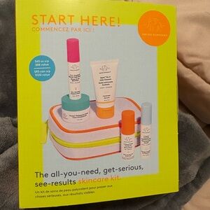 Drunk Elephant littles set 6 piece Skincare Kit with Orange and Blue Accents